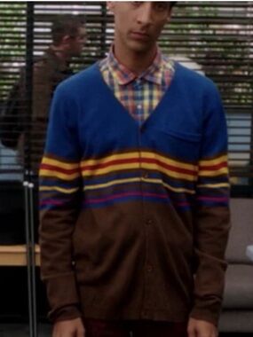 Toddland Y2K Striped Cardigan Sweater Brown Blue Retro Indie Skater S